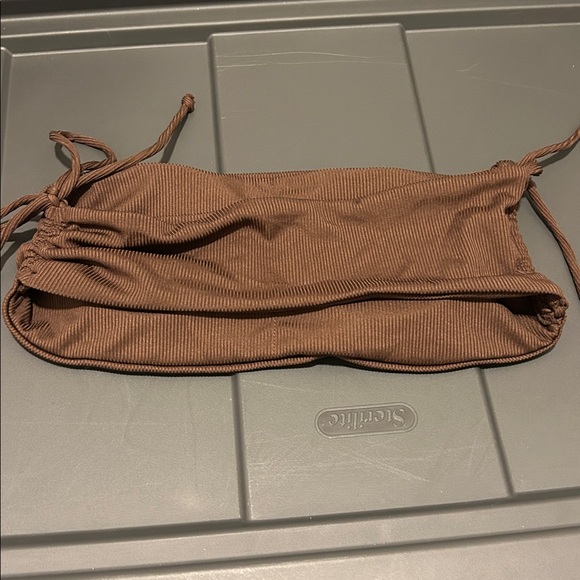 Brown Ribbed Bikini Set - Picture 4 of 9
